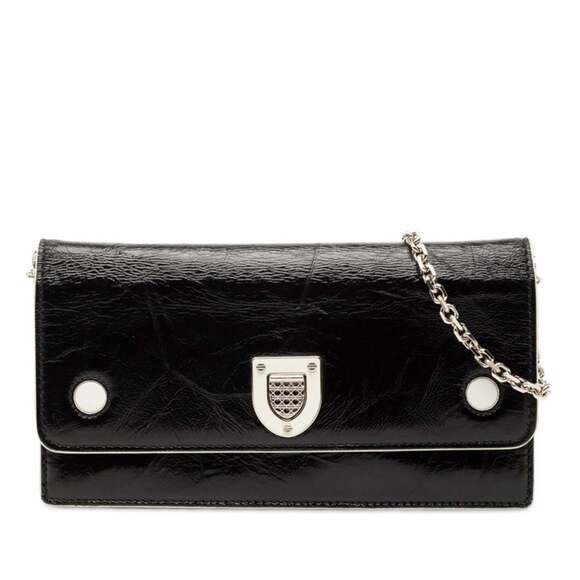 CHRISTIAN DIOR Black Leather Shoulder Bag